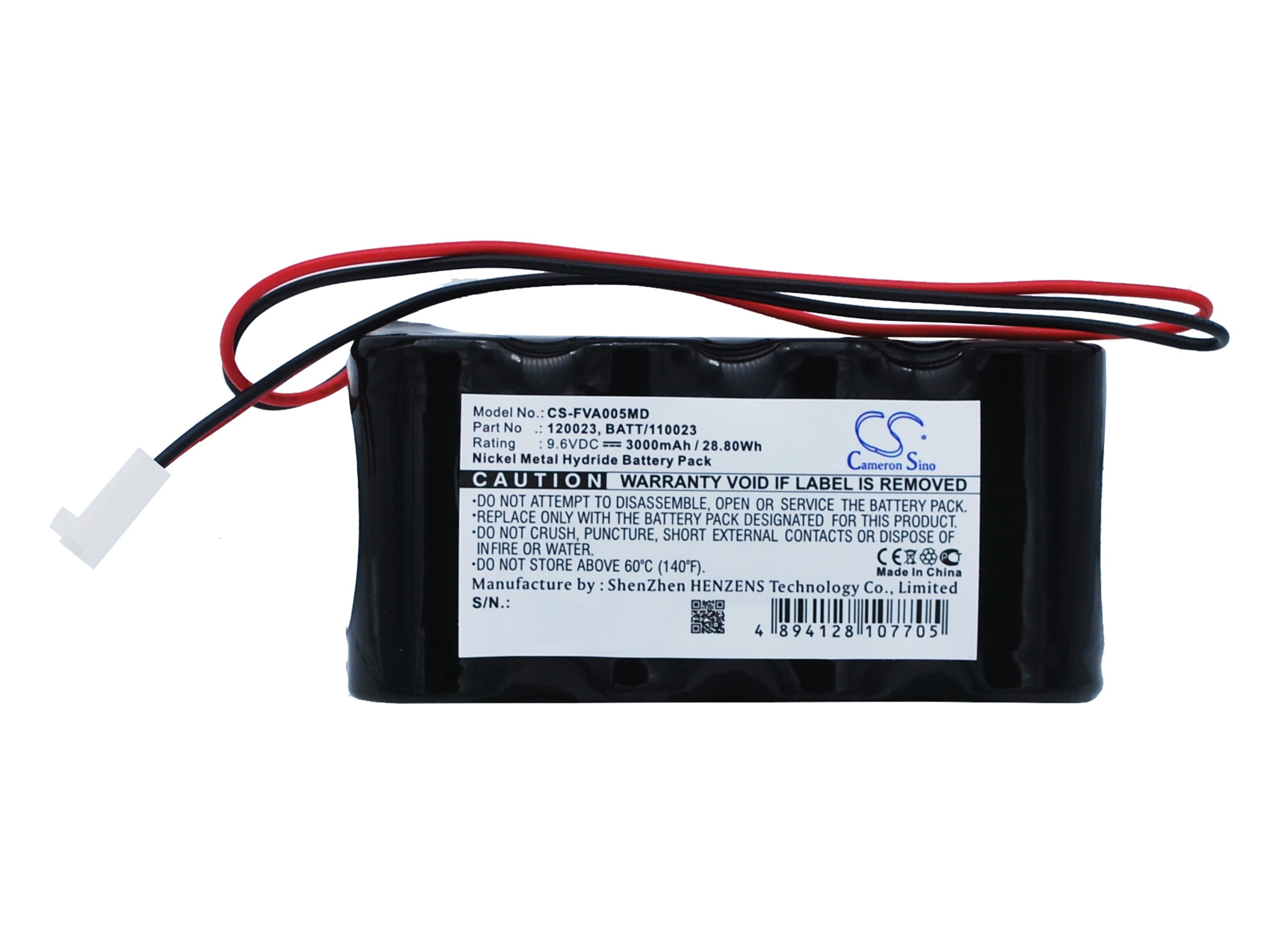 9.6V 3000mAh Ni-MH Replacement Battery for Fresenius Volumed VP5005 Infusion Pump - Medical Grade
