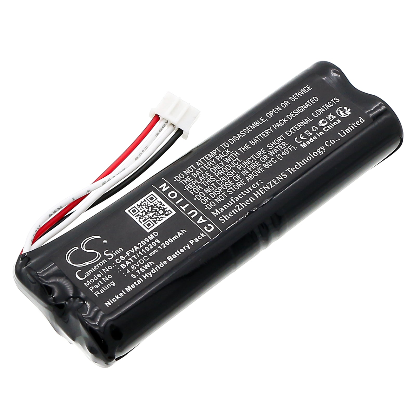 4.8V 1200mAh Ni-MH Replacement Battery for Ambix Activ & Fresenius Applix Pumps (87.75x28.3x15.06mm)
