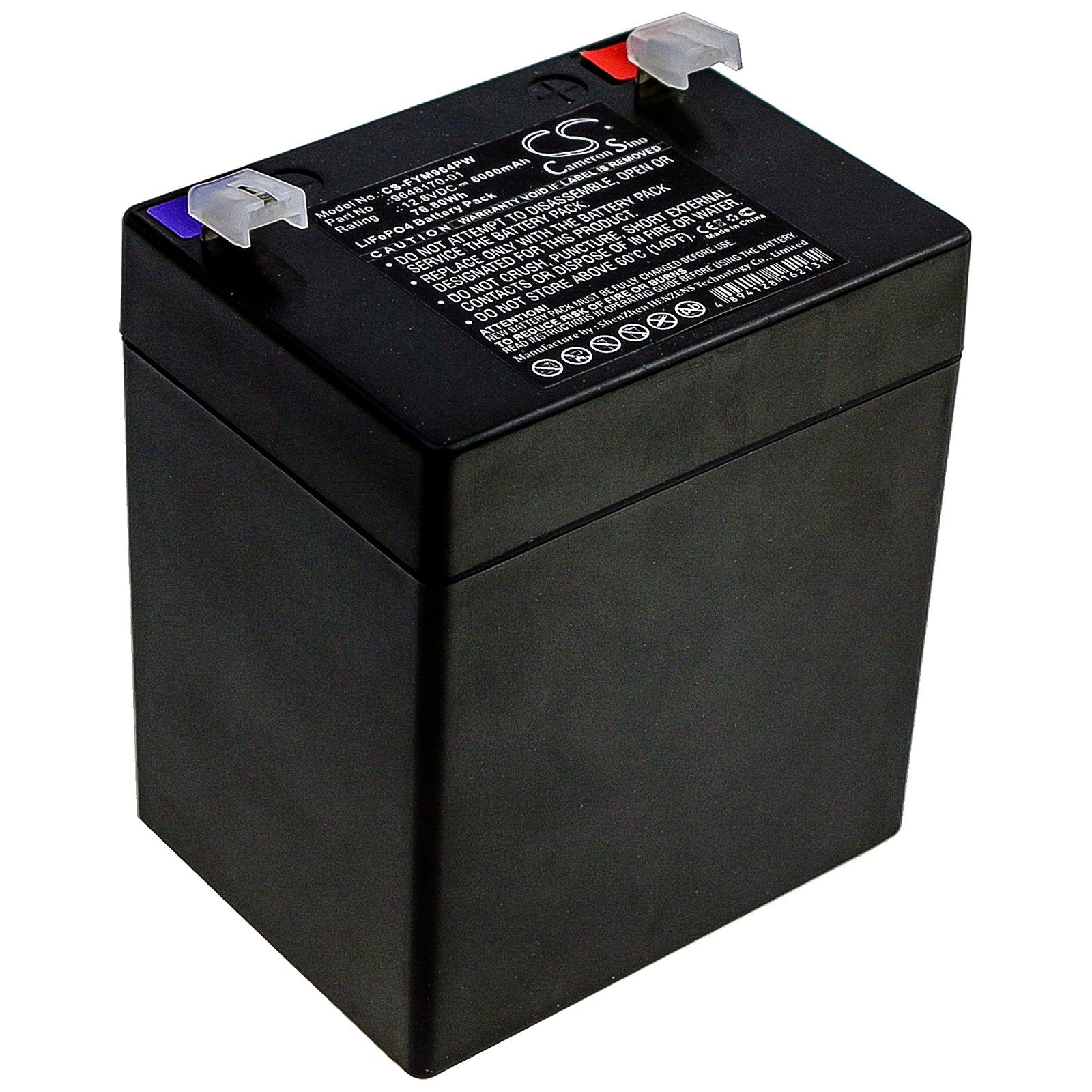 12.8V 6000mAh LiFePO4 Battery for Flymo Sabre Cut & Trim Lawn Mowers - Replaces 9648170-01 & More Attachments
