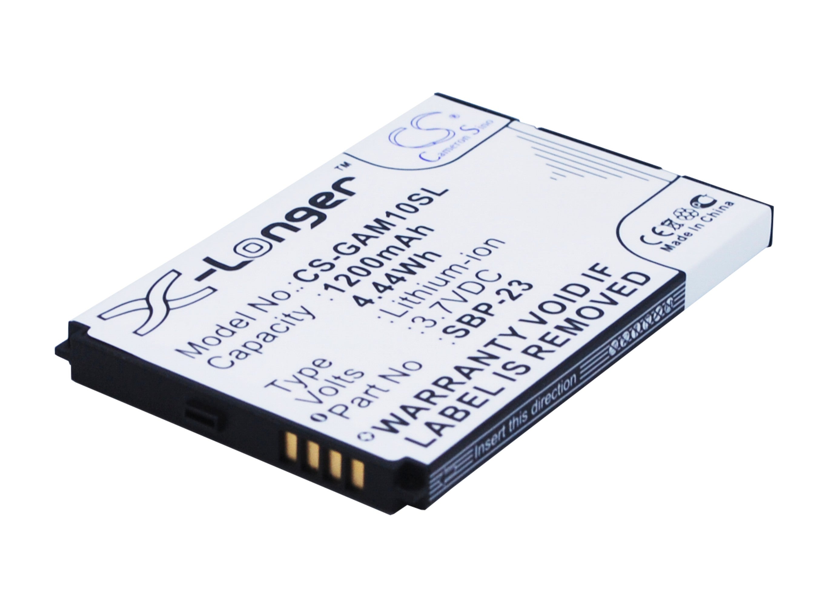 1200mAh Replacement Battery for Asus Garmin-Asus Nuvifone M10 M10E A10 T20, Li-ion 3.7V
