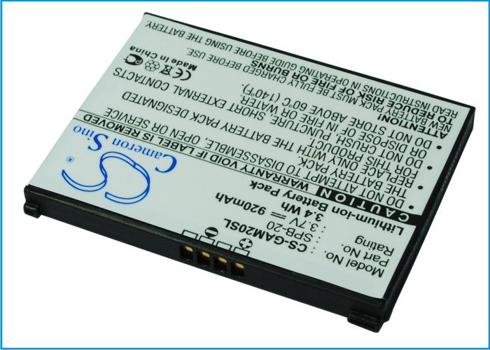 920mAh Replacement Battery for Garmin-Asus nuvifone M20/M20US Smartphone - 3.7V 3.4Wh Li-ion 
