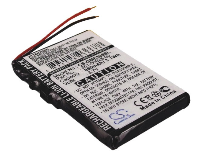 Garmin Edge 305 GPS Navigator Battery Replacement - 850mAh 3.7V Li-ion - Dimensions 50x34x5.5mm
