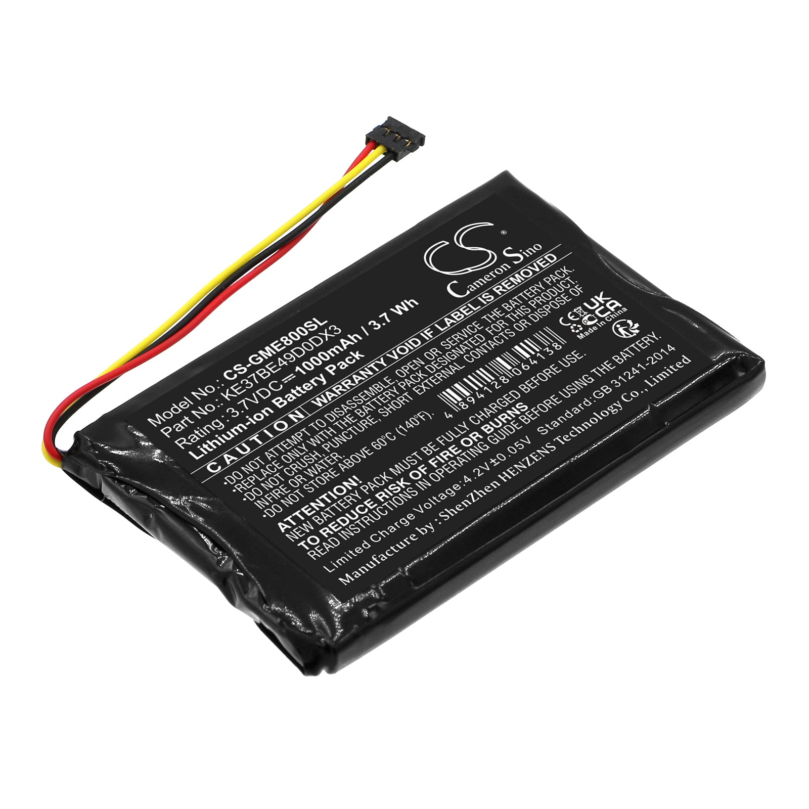 1000mAh Garmin Edge 800, 810, Navigator 5 Replacement Battery - 3.7V Li-ion GPS Navigator Repair Part
