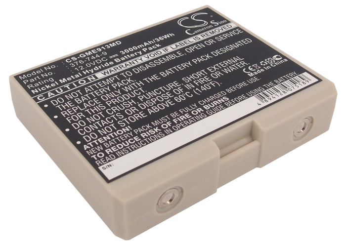 12V 3000mAh Ni-MH Replacement Battery for GE Hellige Defibrillator CardioServ SCP-913/915/922 Medical Equipment
