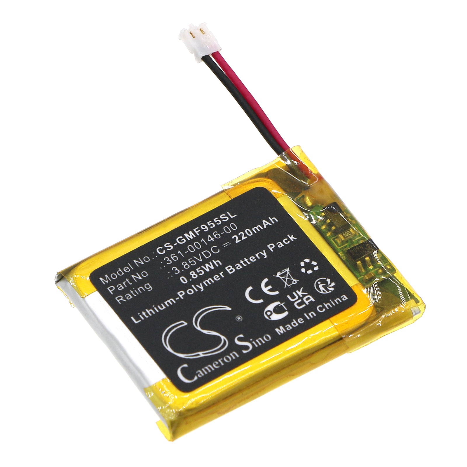 Garmin Forerunner 955 Solar Smartwatch Battery: 220mAh, 3.85V Li-Polymer Replacement, GPS Running Watch Repair Part
