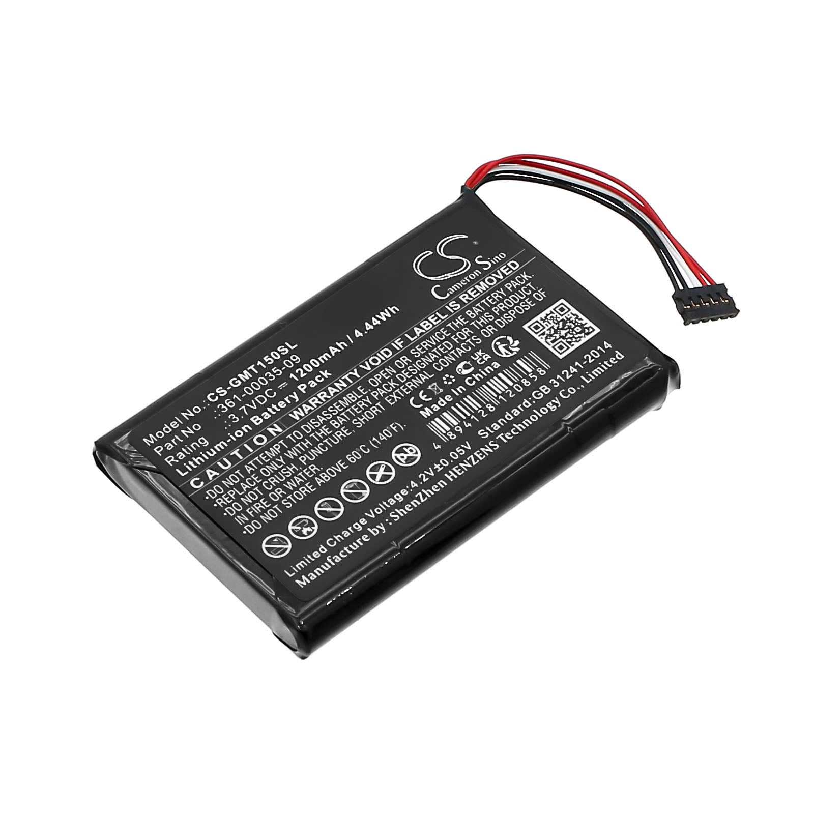 1200mAh Replacement Battery for Garmin T 5 Mini & TT 15 Mini GPS Dog Collars - 3.7V Li-ion, Tracking/Training
