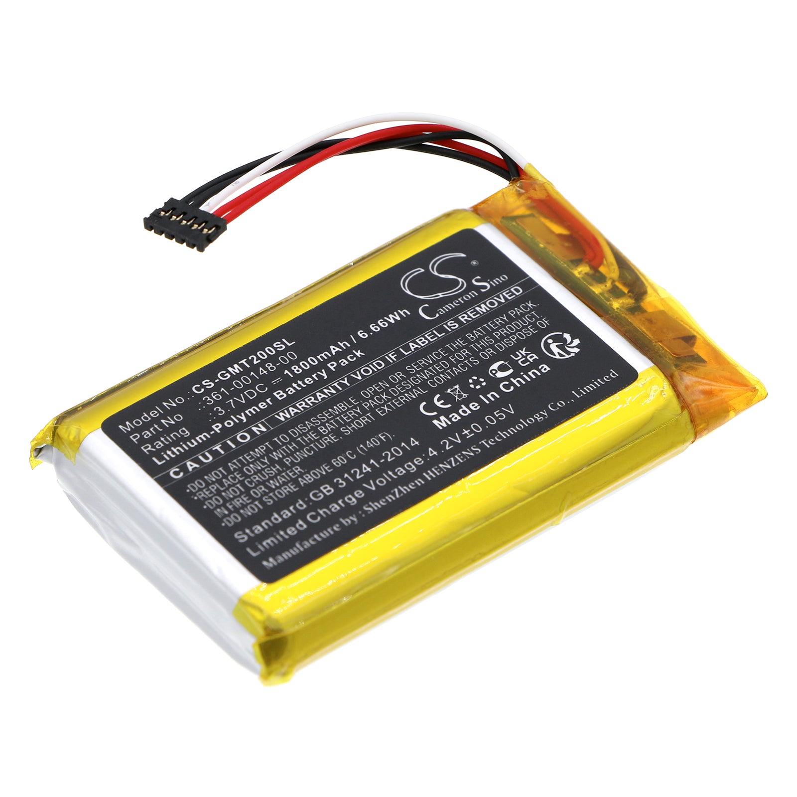 1800mAh Replacement Battery for Garmin T20 Dog Collar GPS Tracker - 3.7V Li-Polymer, Exact Fit
