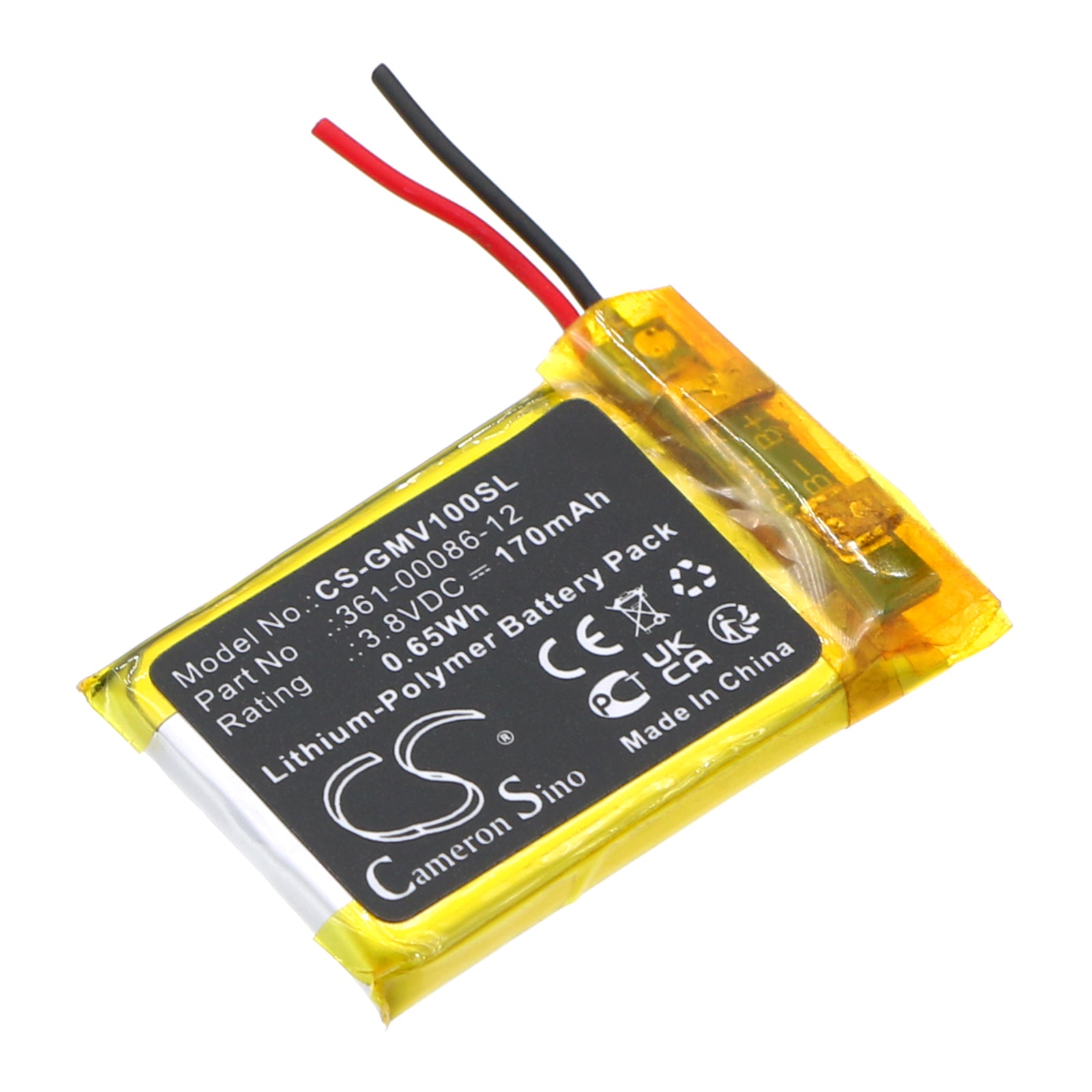 170mAh Replacement Battery for Garmin Venu & Fenix 6S Pro - 3.8V, 0.65Wh Li-Polymer - GPS Smartwatch Repair Part
