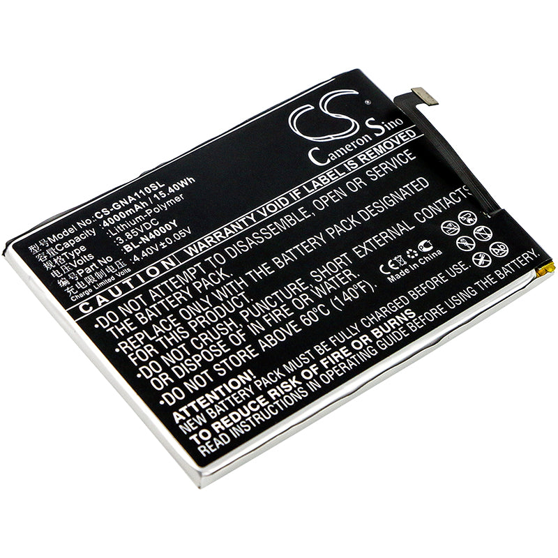GIONEE A1 Lite/Dual SIM Replacement Battery - 4000mAh 3.85V Li-Polymer - 86.12x62.48mm - Phone Battery Replacement
