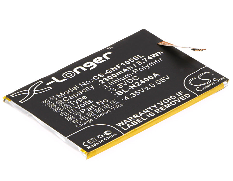 GIONEE F105 Battery - 2300mAh Replacement, Mobistel Cynus F10 Compatible, 3.8V Li-Polymer
