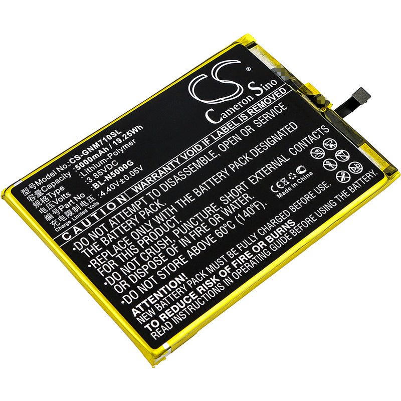 GIONEE M7 Power GN5007/GN5007L Replacement Battery - 5000mAh Li-Polymer 3.85V 19.25Wh - Extended Life Phone Battery
