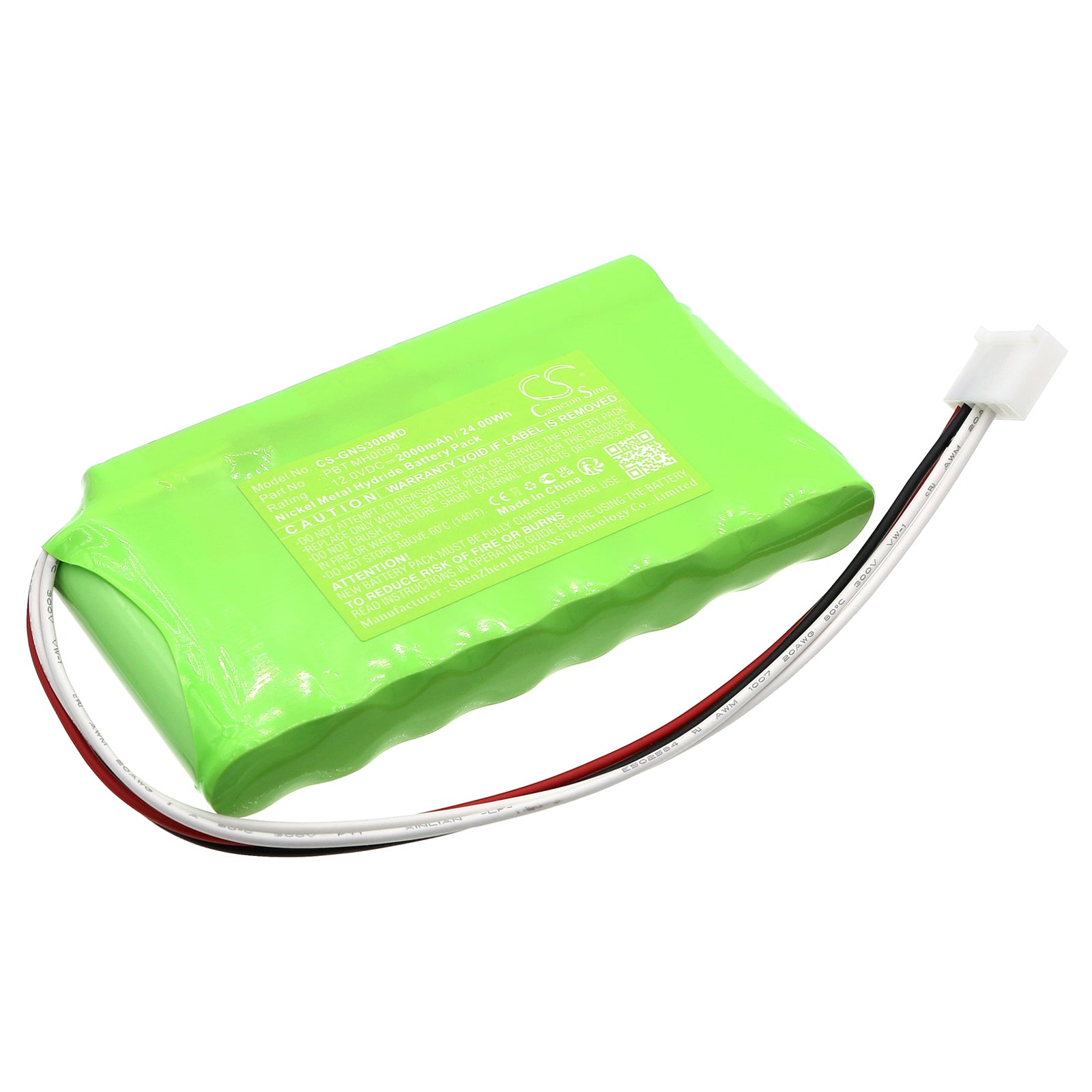 2000mAh 12V Ni-MH Battery Pack for Globus Genesy 3000, Laser Pro/Vet & StimVet 4000 Stimulator
