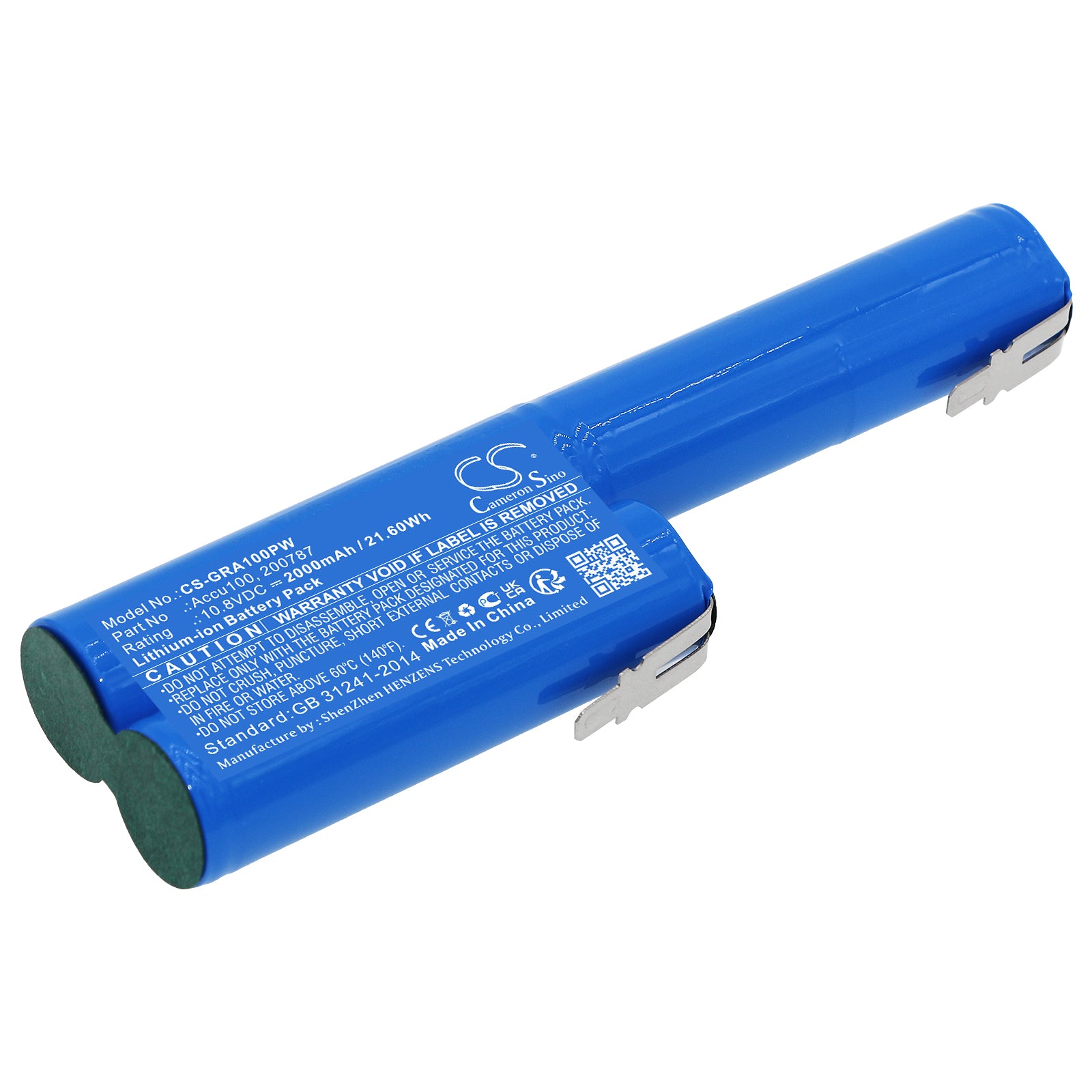 2000mAh 10.8V Li-ion Replacement Battery for Bosch AGS Gardening Tools, Gardena Accu 100 Series & Wolf
