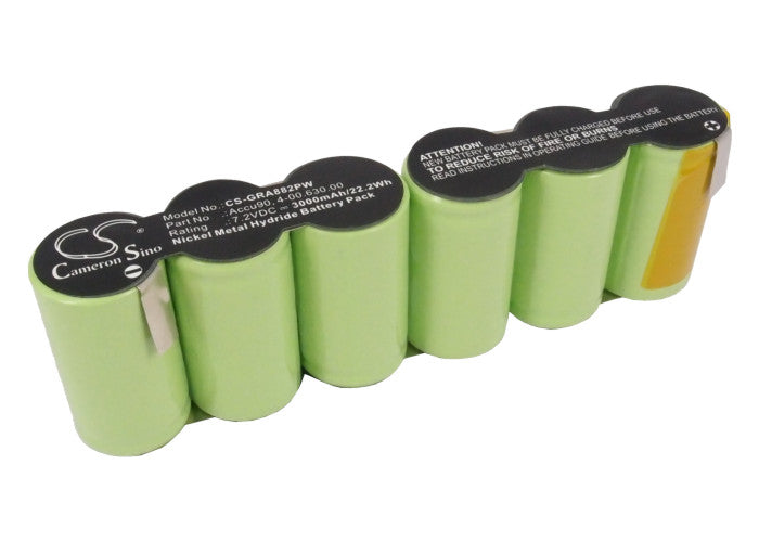 7.2V 3000mAh Ni-MH Battery for Gardena Rasenschere & Gartenschere 8804, 8820, Accu90 - Power Upgrade
