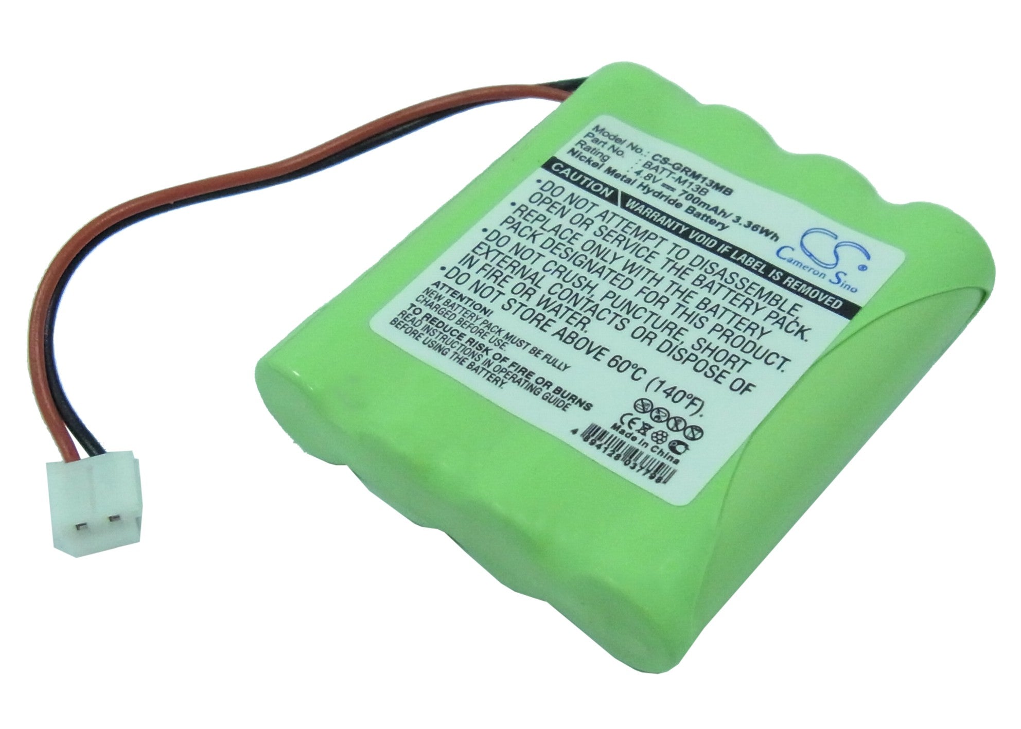 700mAh Ni-MH 4.8V Replacement Battery for GRACO Baby Monitor (M & M13B8720-000) - Rechargeable Power Pack

