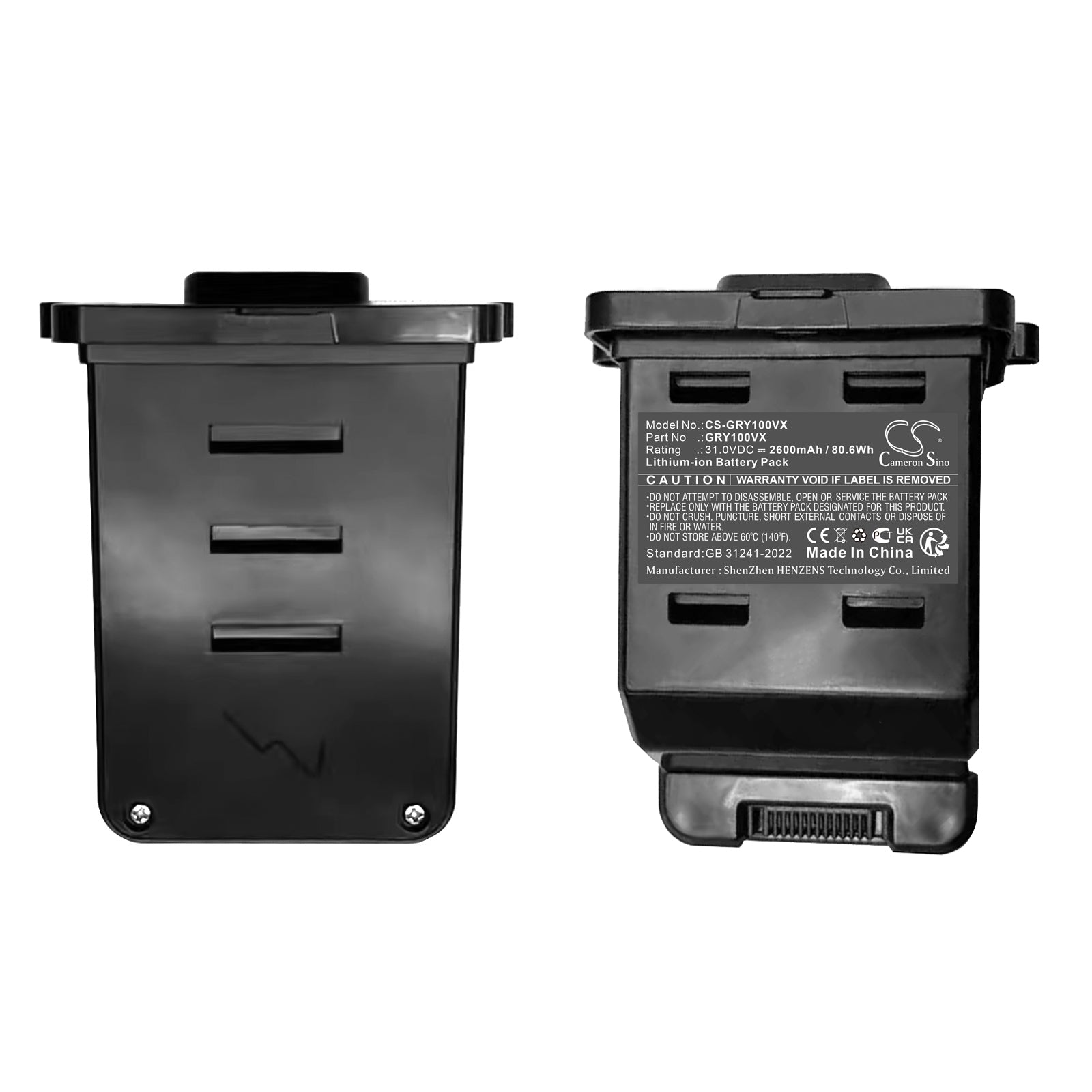 Greenhome Oley Vacuum Replacement Battery - 31.0V 80.6Wh Li-ion - OleyVacuumGreenhome550 Series
