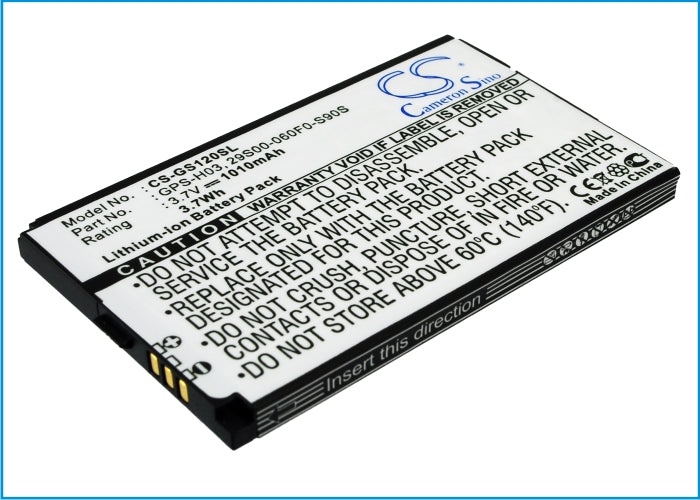 GSmart S1200, S1208, S1205 Smartphone Battery - 1010mAh, 3.7V Li-ion Replacement - GPS-H03, 29S00-060F0-S90S 
