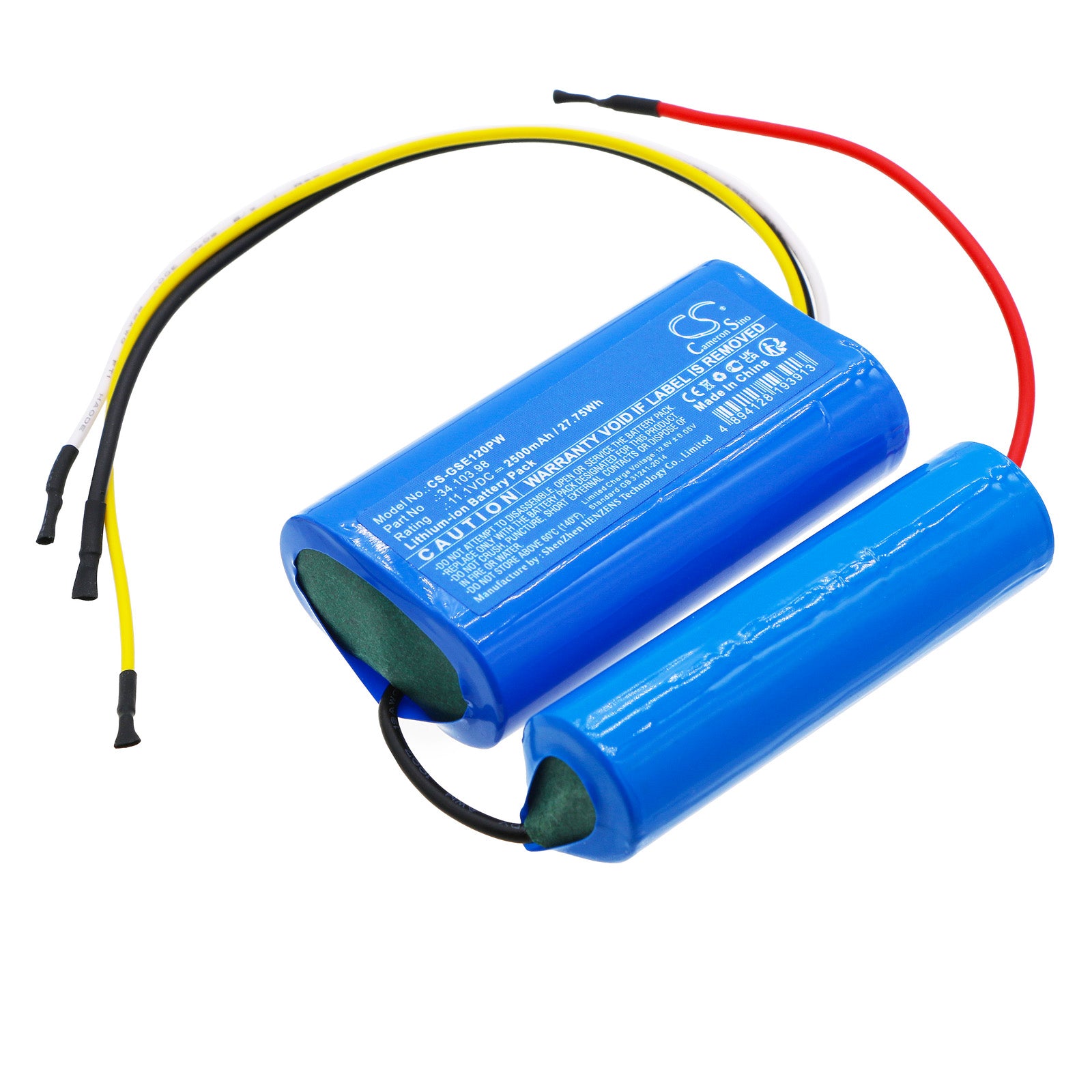 2500mAh 11.1V Battery for Gardol GGS-E 12Li Cordless Garden Tools - Replacement Power (34.103.98, 11015)
