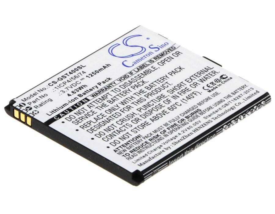 Gsmart T4/T4 Lite/T4 Lite Edition 1250mAh Battery - 3.7V Li-ion Smartphone Replacement (57.4x53.1x4.5mm)

