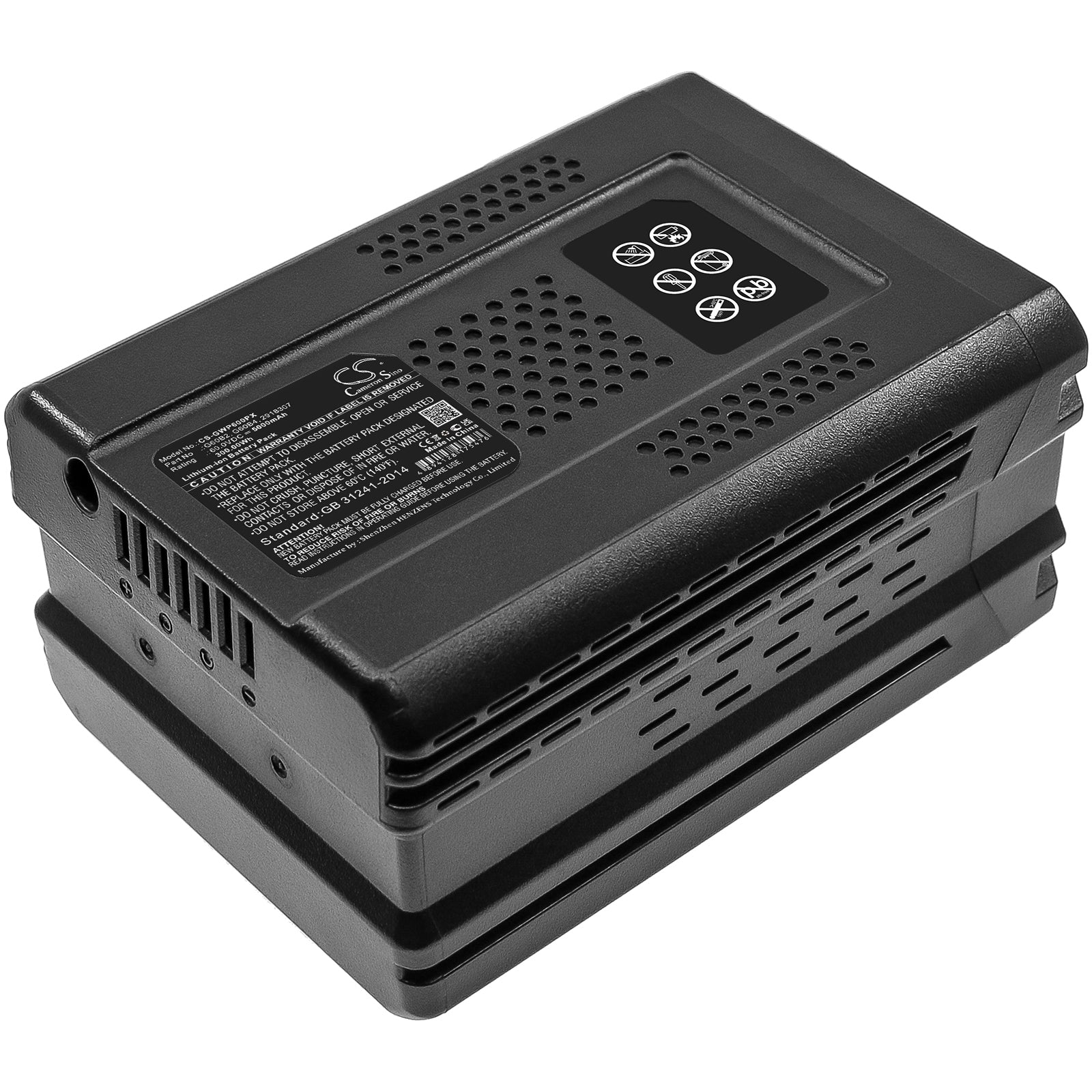 60V 5000mAh Replacement Battery for GreenWorks Pro 60V Mowers, Trimmers, Saws & Blowers
