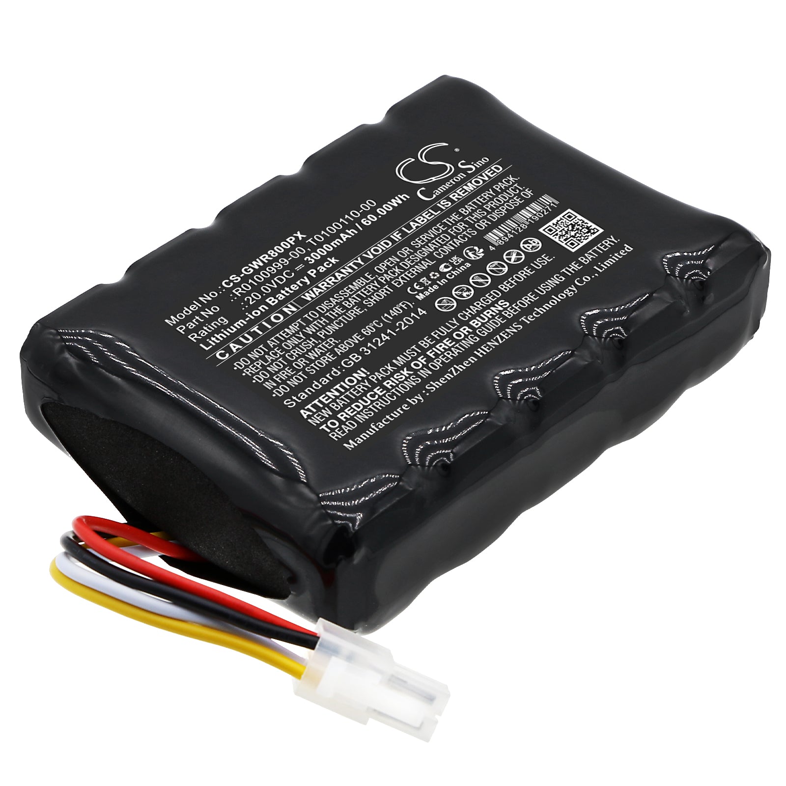 20V 3000mAh Li-Ion Replacement Battery for Cramer RM800, RM1000, RM1500, RM2000, RM2700 Series Lawn Mowers - 60Wh

