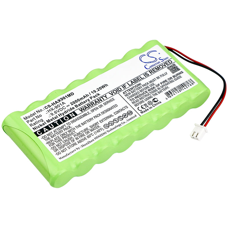 9.6V 2000mAh Ni-MH Replacement Battery Pack for HUAXI HX-901A Medical Device - 114.8x52x15mm
