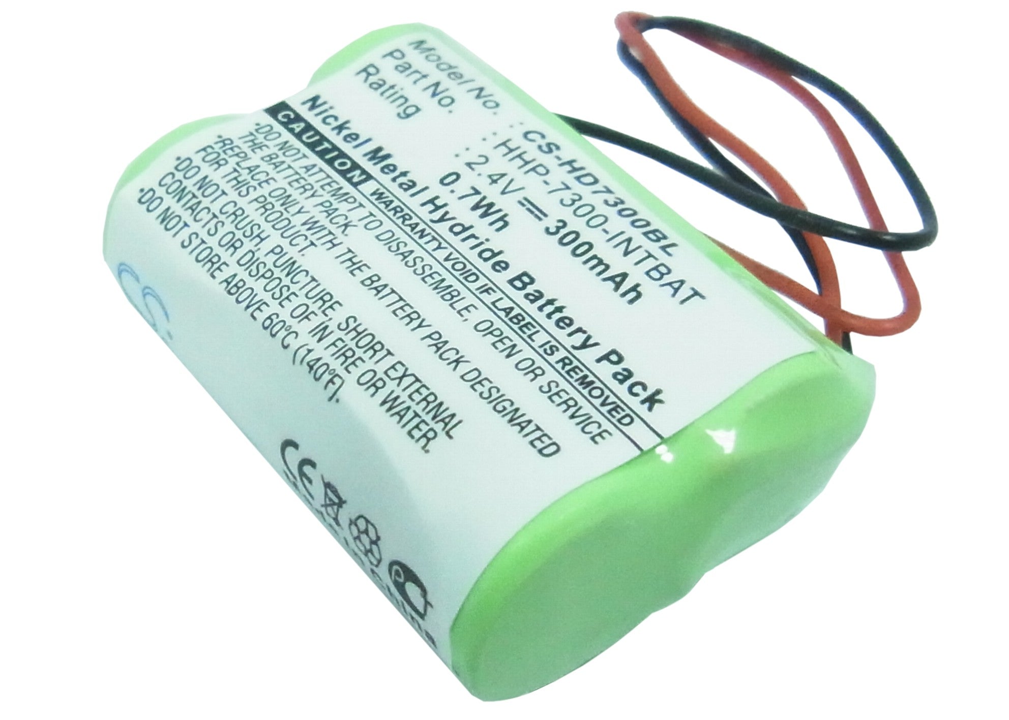 2.4V 300mAh Ni-MH Replacement Battery for Dolphin 7300, 7400, 7450 Barcode Scanners - HHP-7300-INTBAT
