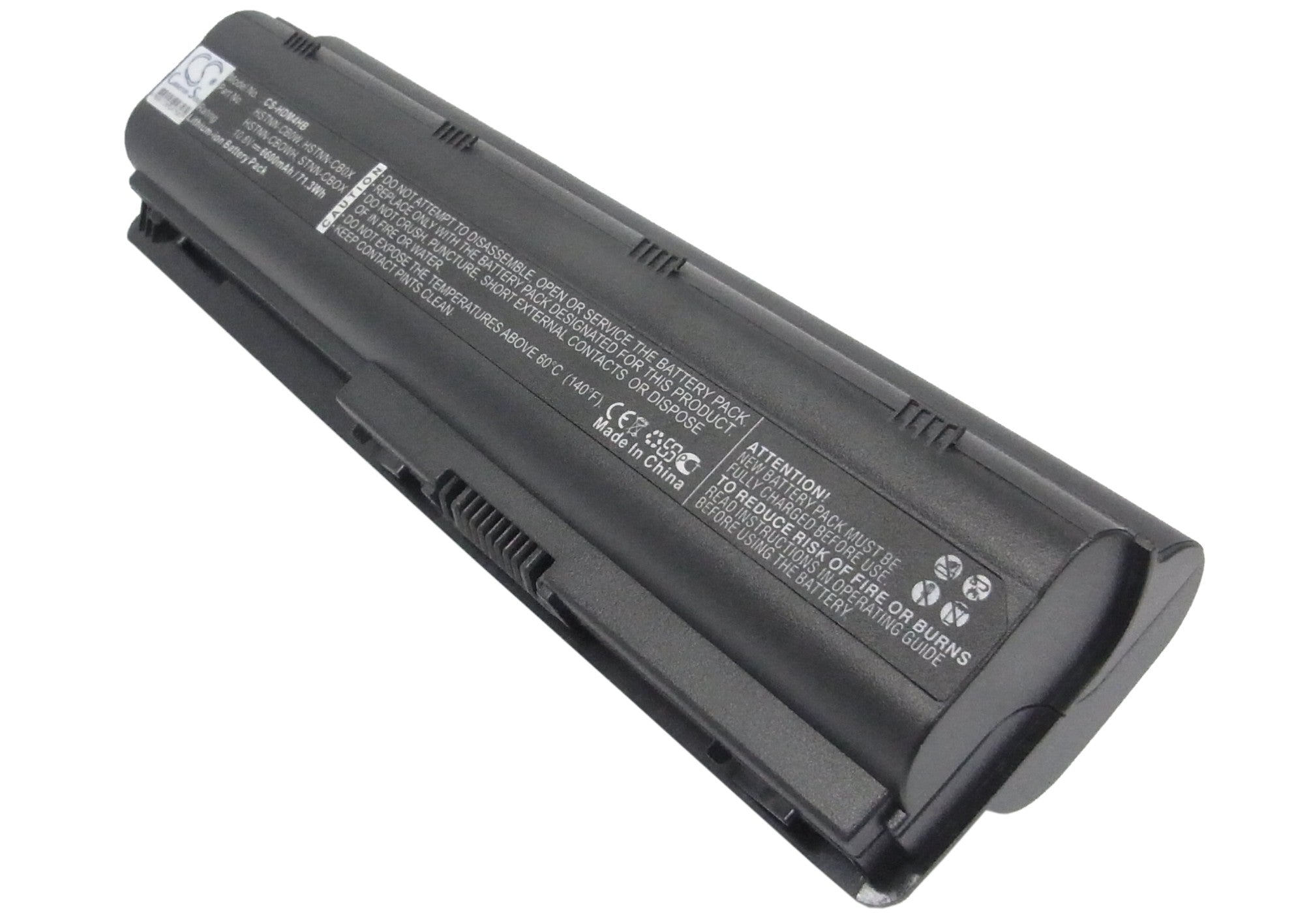 6600mAh Extended Laptop Battery for Compaq Presario CQ42, HP G62, Envy 17 - 10.8V, 71Wh, Long Life
