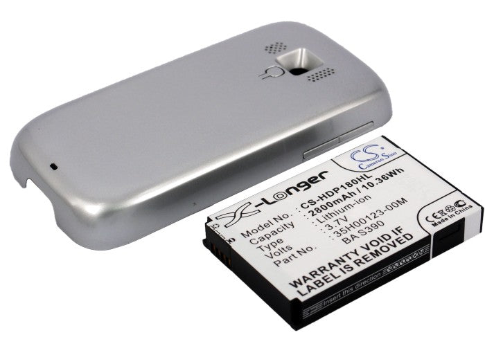 2800mAh Extended Battery for HTC Touch Pro 2 T7373 - 3.7V Li-ion Replacement for Rhodium Series Smartphones
