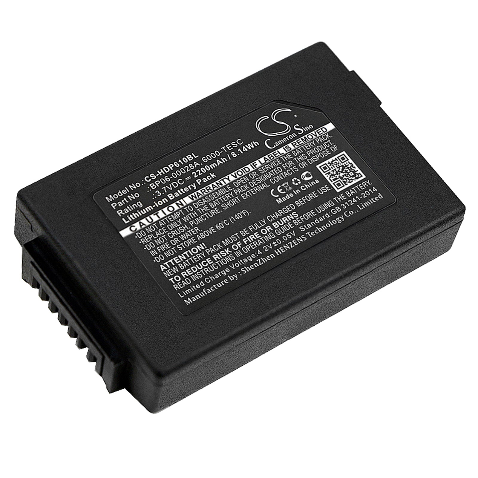 2200mAh 3.7V Li-ion Replacement Battery for Honeywell Dolphin 6100, 6500 & ScanPal 5100 Barcode Scanners
