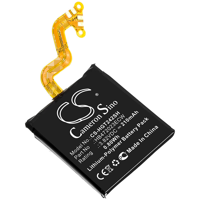 210mAh Huawei GT2 42mm Smartwatch Replacement Battery - HB472023ECW, 3.82V Li-Polymer, Application: Smartwatch Repair
