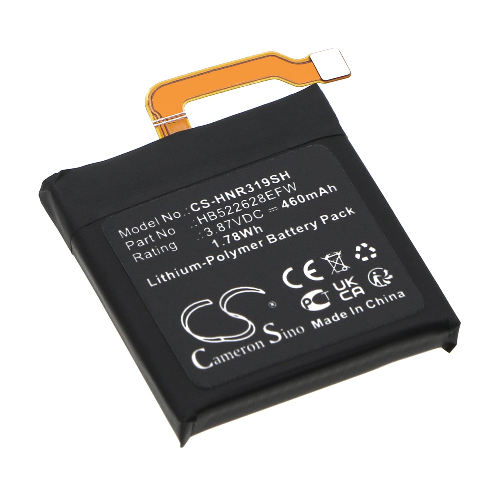 Honor GS3 Smartwatch Battery: MUS-B19, HB522628EFW, 460mAh Li-Polymer - Replacement Power for GS3 & GS Pro
