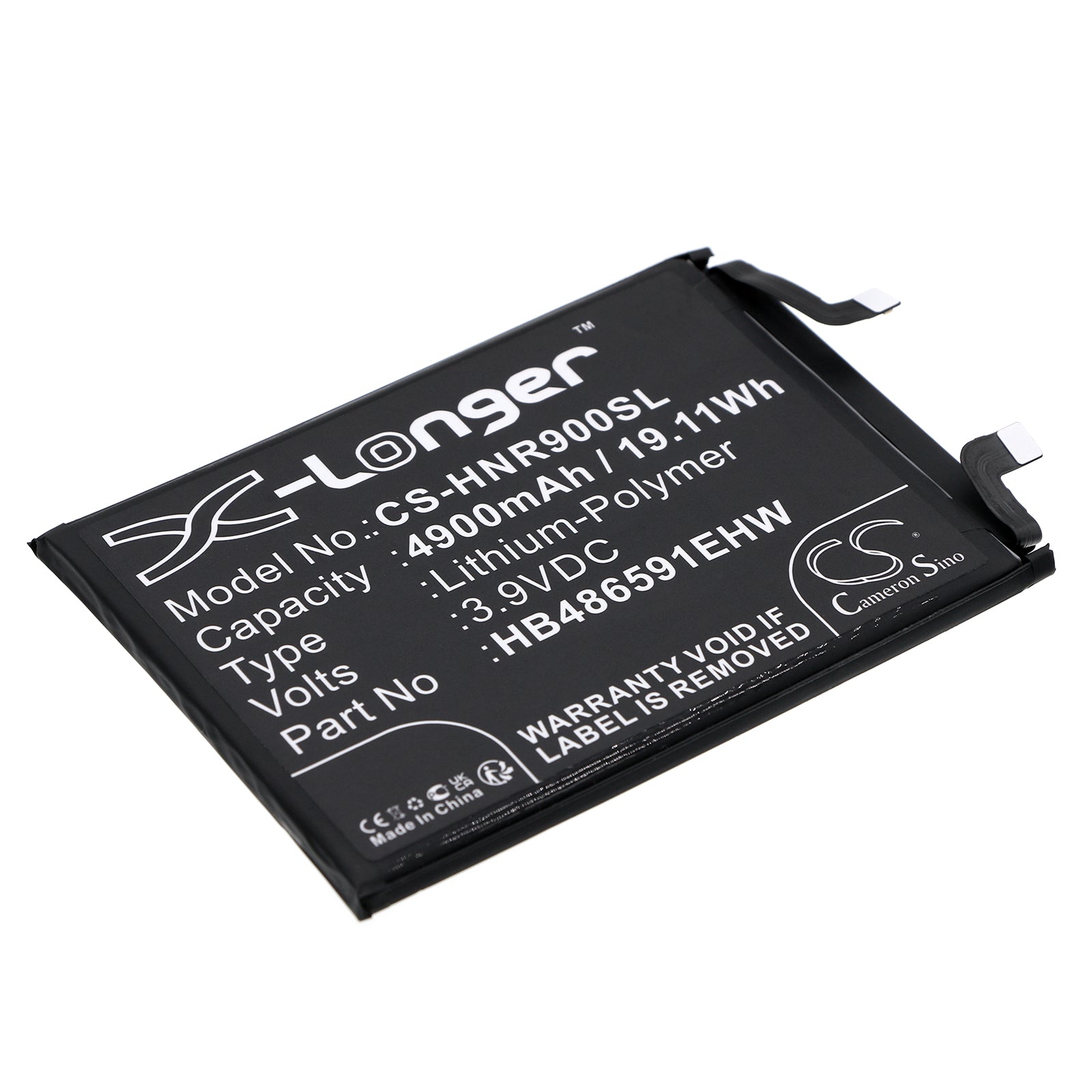 Honor 90 Replacement Battery - 4900mAh, 3.9V Li-Polymer - Model HB486591EHW - Phone Battery
