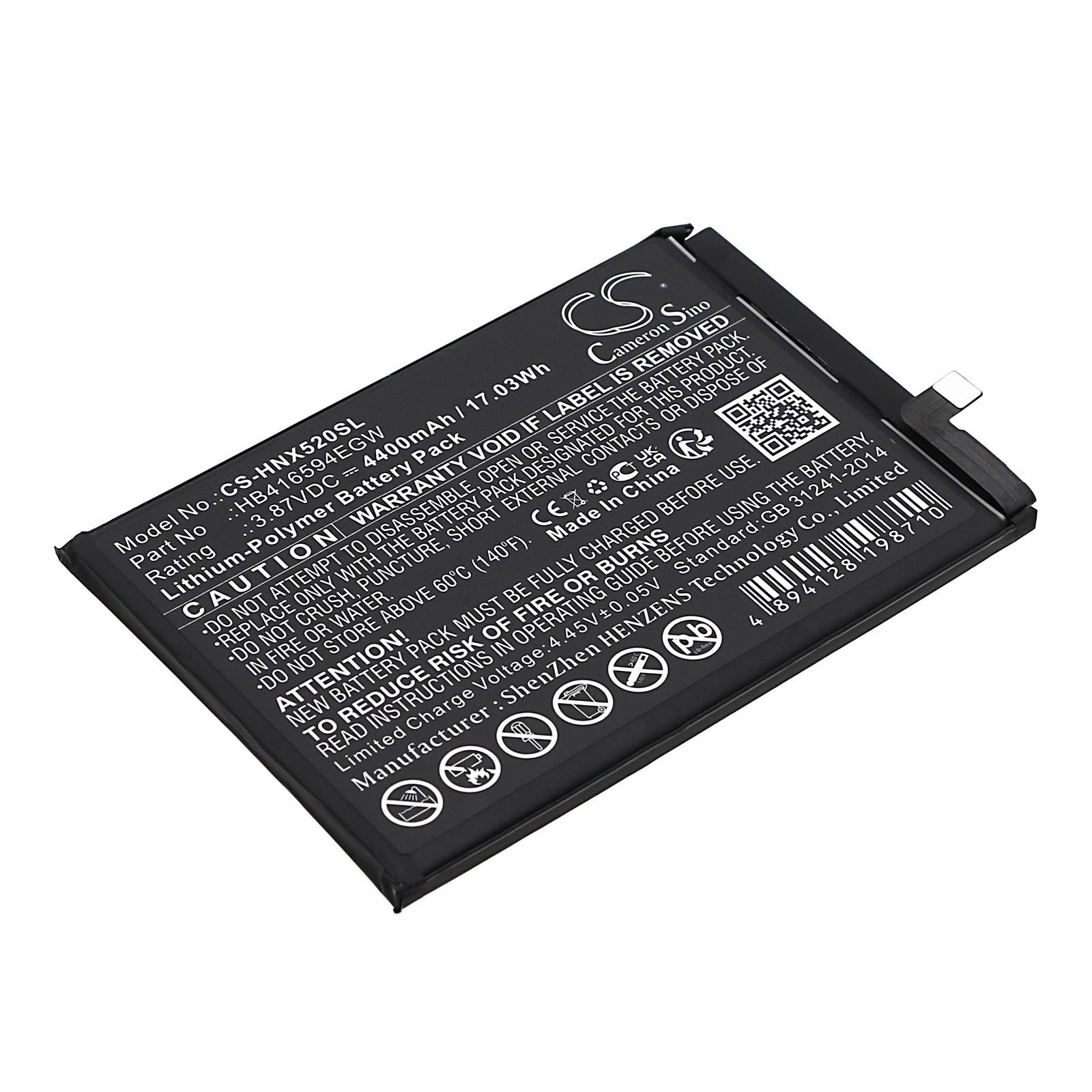 Honor X50i 5G Battery Replacement: 4400mAh, 3.87V Li-Polymer, CRT-AN00, Repair Part
