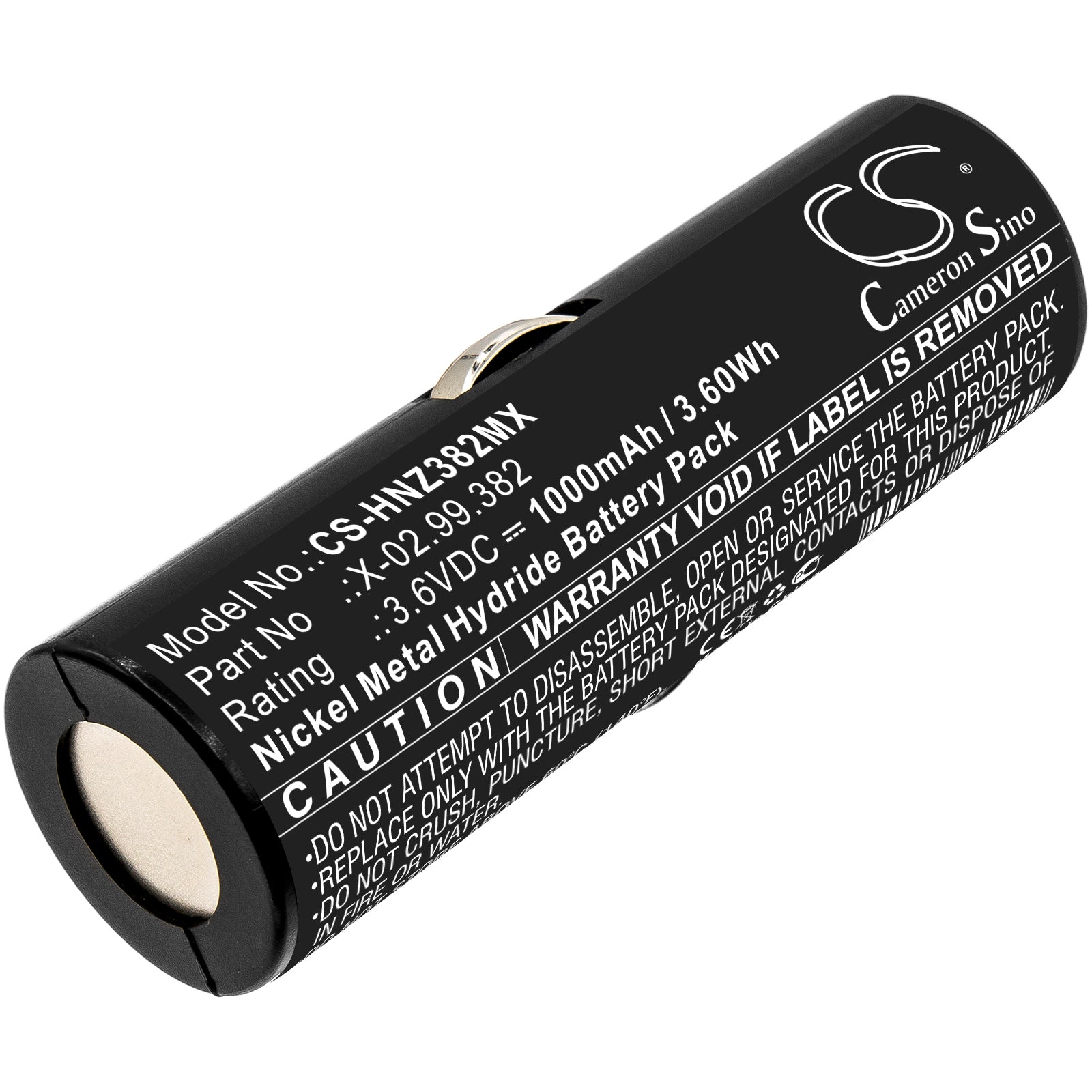 Heine 3.6V Ni-MH 1000mAh Rechargeable Battery for Beta Handles, 200/200S Ophthalmoscopes, Short F.O. Laryngoscope
