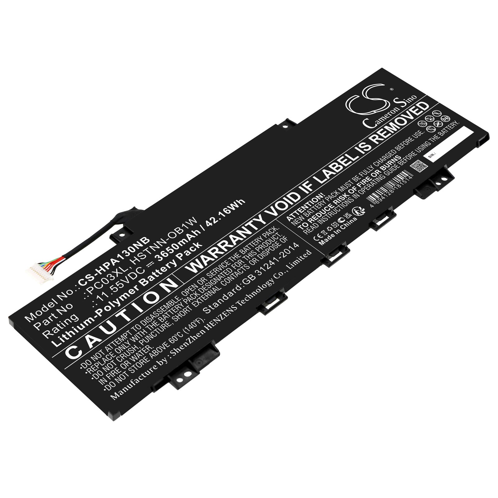 HP Pavilion Aero 13 & X360 14/15 Laptop Battery - 42.16Wh 11.55V 3650mAh - Replacement Power Solution
