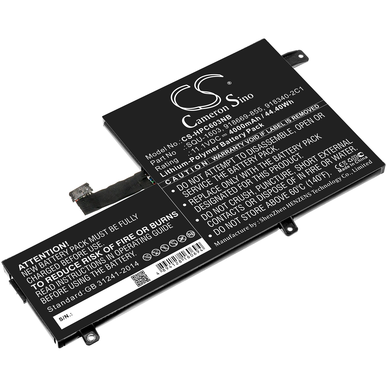 4000mAh Replacement Battery for HP Chromebook 11 G5/G5 EE Laptop - 11.1V 44.4Wh Li-Polymer - Compatible with 918669-855

