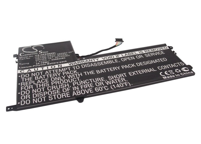 3350mAh Replacement Battery for HP ElitePad 900/G1 Tablet - 7.4V, 24.79Wh - AT02XL, HSTNN-DB3U
