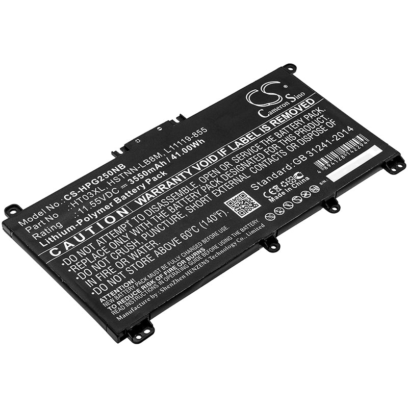 3550mAh Battery for HP 250 G7, 15-CS, Pavilion 14-CE, 15-DW Series - 11.55V 41Wh Li-Polymer