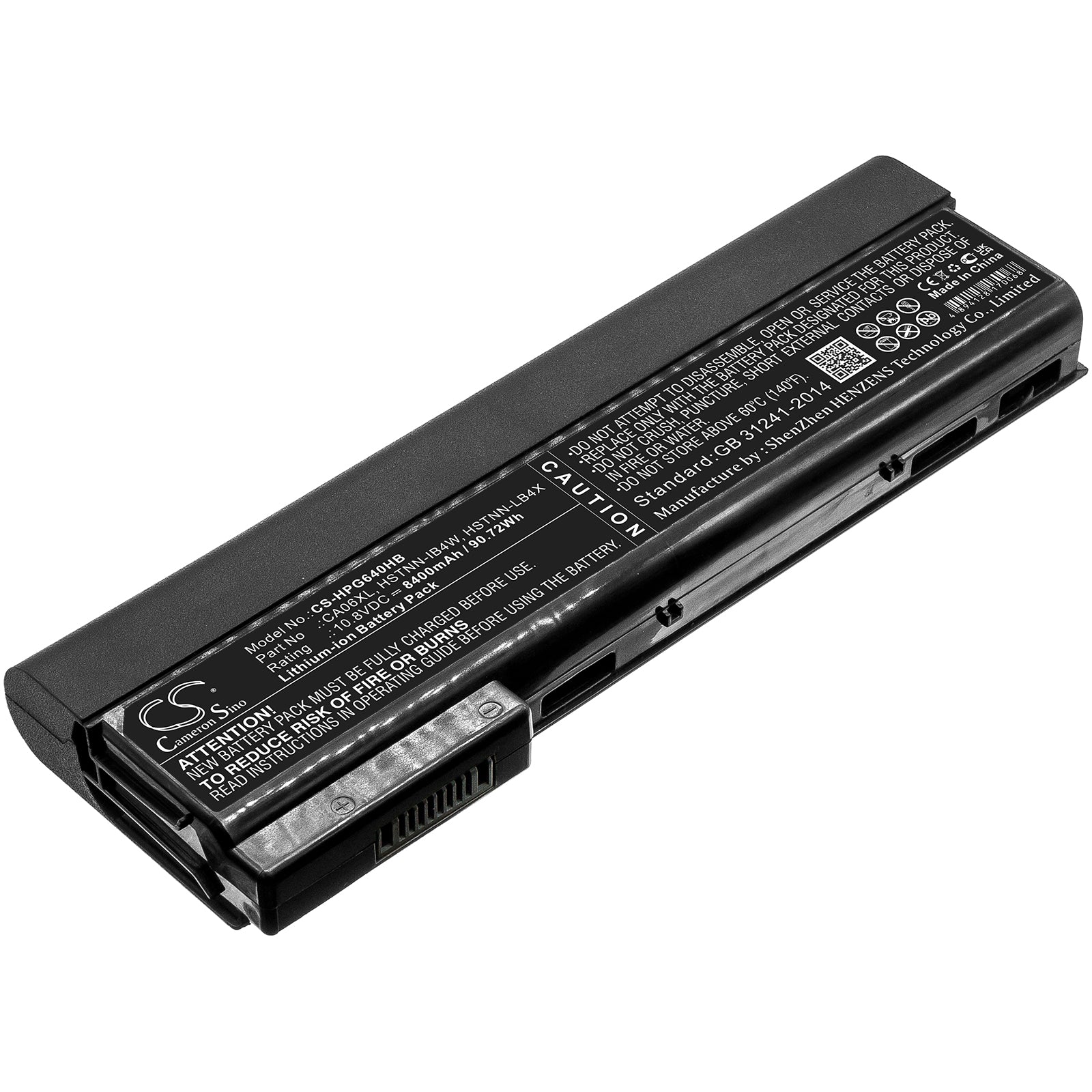 90.72Wh 8400mAh Replacement Battery for HP ProBook 640 645 650 655 G1 G0 Series - 10.8V Li-ion Notebook Power
