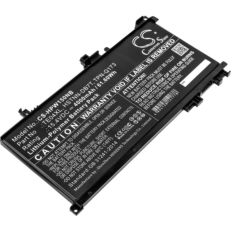 HP Omen 15-AX200 Series & Pavilion 15-BC Laptop Battery - 61.6Wh, 15.4V 4000mAh, Li-Polymer, Replacement