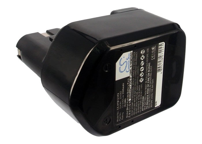 12V 3300mAh Ni-MH Replacement Battery for Hitachi Power Tools - C 5D, DS 12DVF2, WR 12DM2 Series
