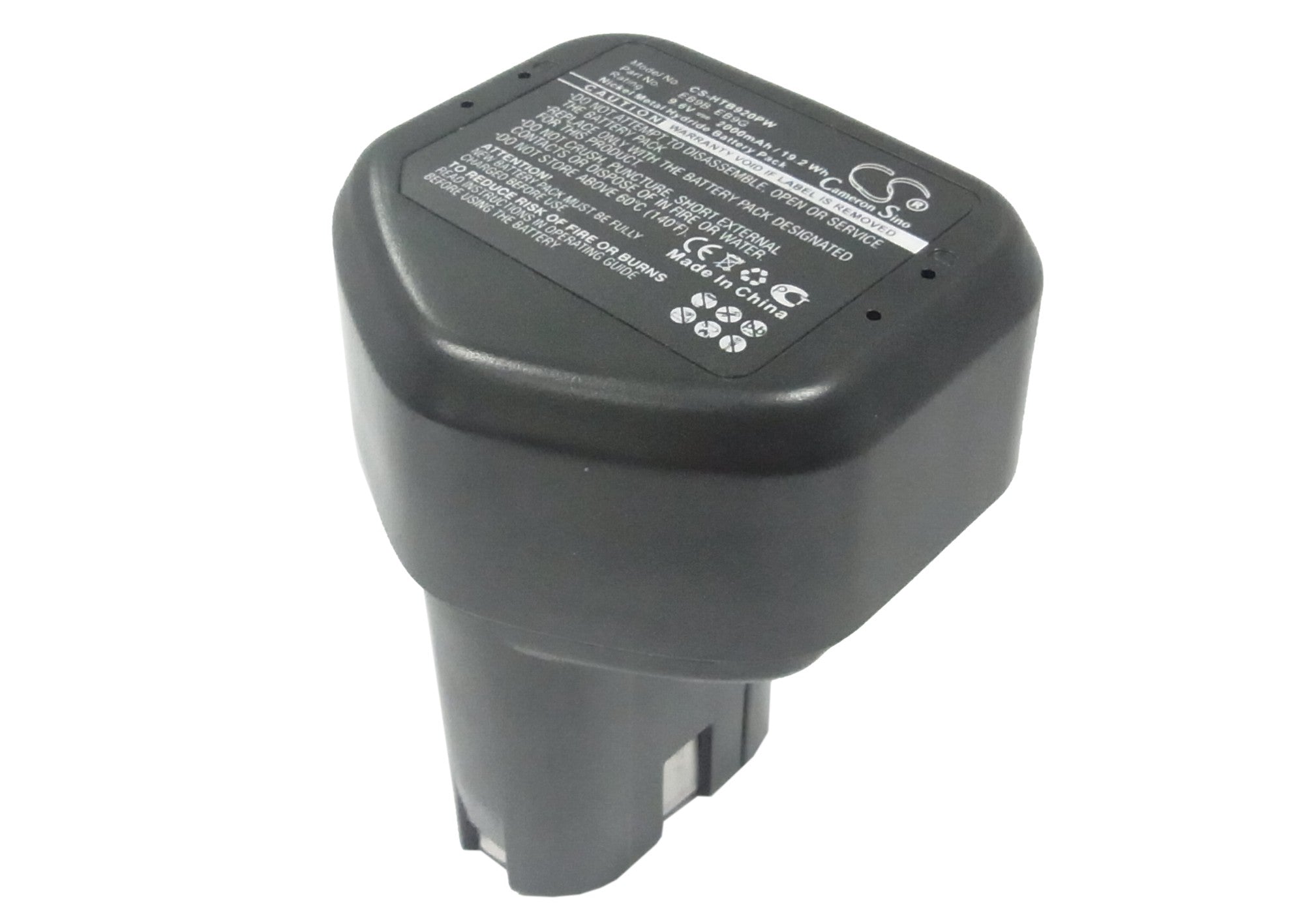 9.6V 2000mAh Ni-MH Replacement Battery for Hitachi Power Tools - CK 12D, DS 9DVF Series
