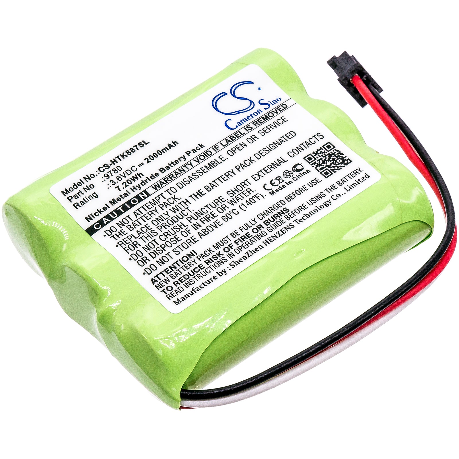 3.6V 2000mAh Ni-MH Replacement Battery for Hioki 8870-20 & LR8431 Series Data Loggers, Surveying/Testing Equipment
