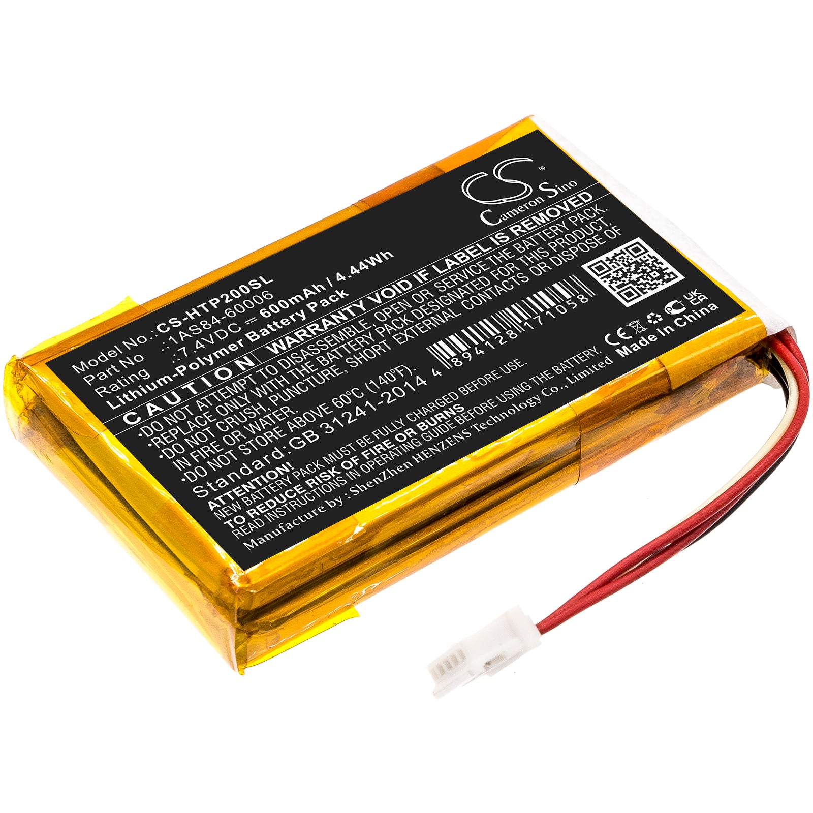 600mAh Replacement Battery for HP Sprocket 200 Photo Printer - 7.4V Li-Polymer, Extended Life Power
