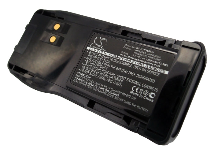 1800mAh Ni-MH 7.5V Replacement Battery for Motorola GP350 Two-Way Radio - HNN9360 Compatible
