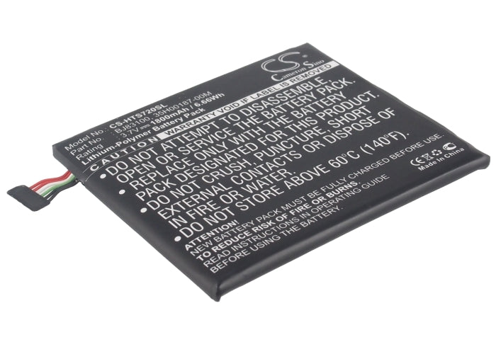 1800mAh Replacement Battery for HTC One X, One XT, Endeavor, S720e, G23 - 3.8V Li-Polymer - BJ83100
