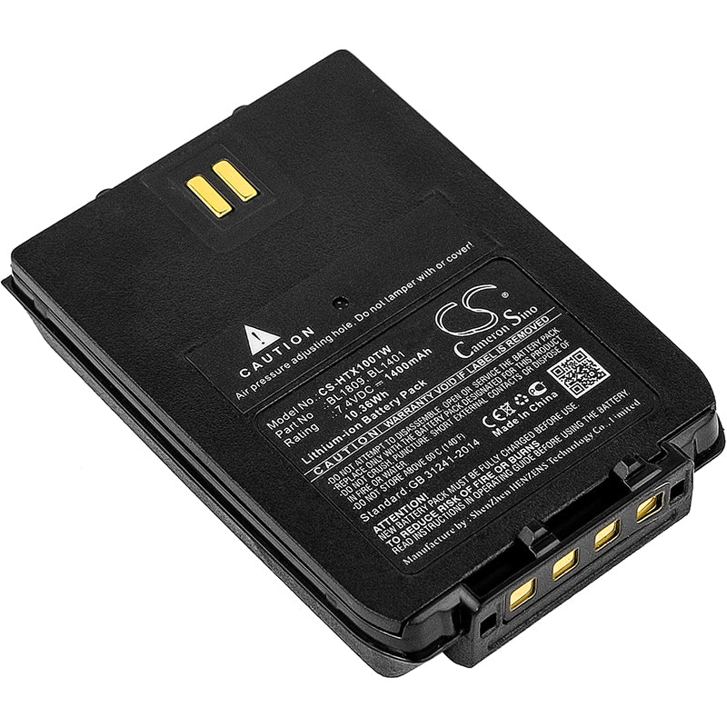 1400mAh Battery for HYT X1e X1p & Hytera Z1p Two-Way Radio: 7.4V Li-ion Replacement, BL1809 Compatible - High Performance Power
