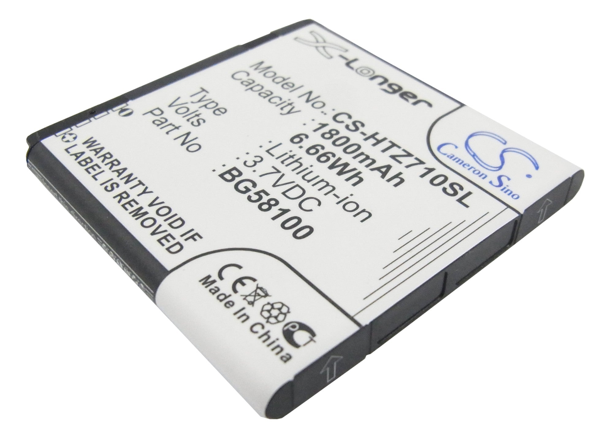 1800mAh Li-ion Replacement Battery for Google G14/HTC Sensation 4G/Mytouch 4G Slide - 3.7V 6.66Wh

