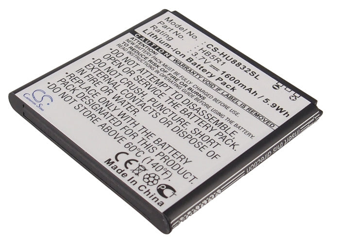 1600mAh Replacement Battery for Huawei Ascend & Panama Series: U8832, U8950 Models - HB5R1, 3.7V Li-ion Backup
